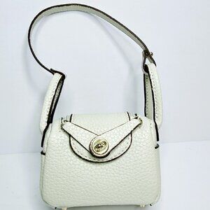 White Mico Mini Bag Charm Designer Inspired -  Lindy